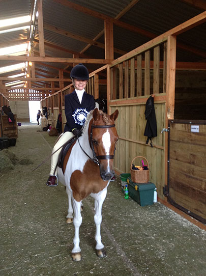 Jess Cheetham on Ferryhill Royal Debutante - Reserve Champion Junior Bursary Award